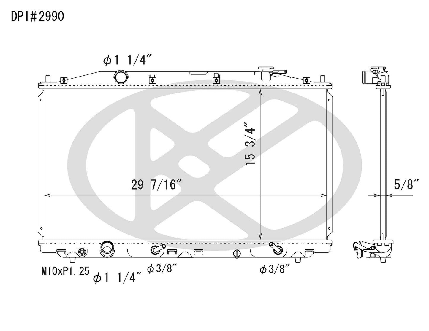 Koyorad OEM Replacement Radiator Honda Accord 2.4L I4 AT 08-11