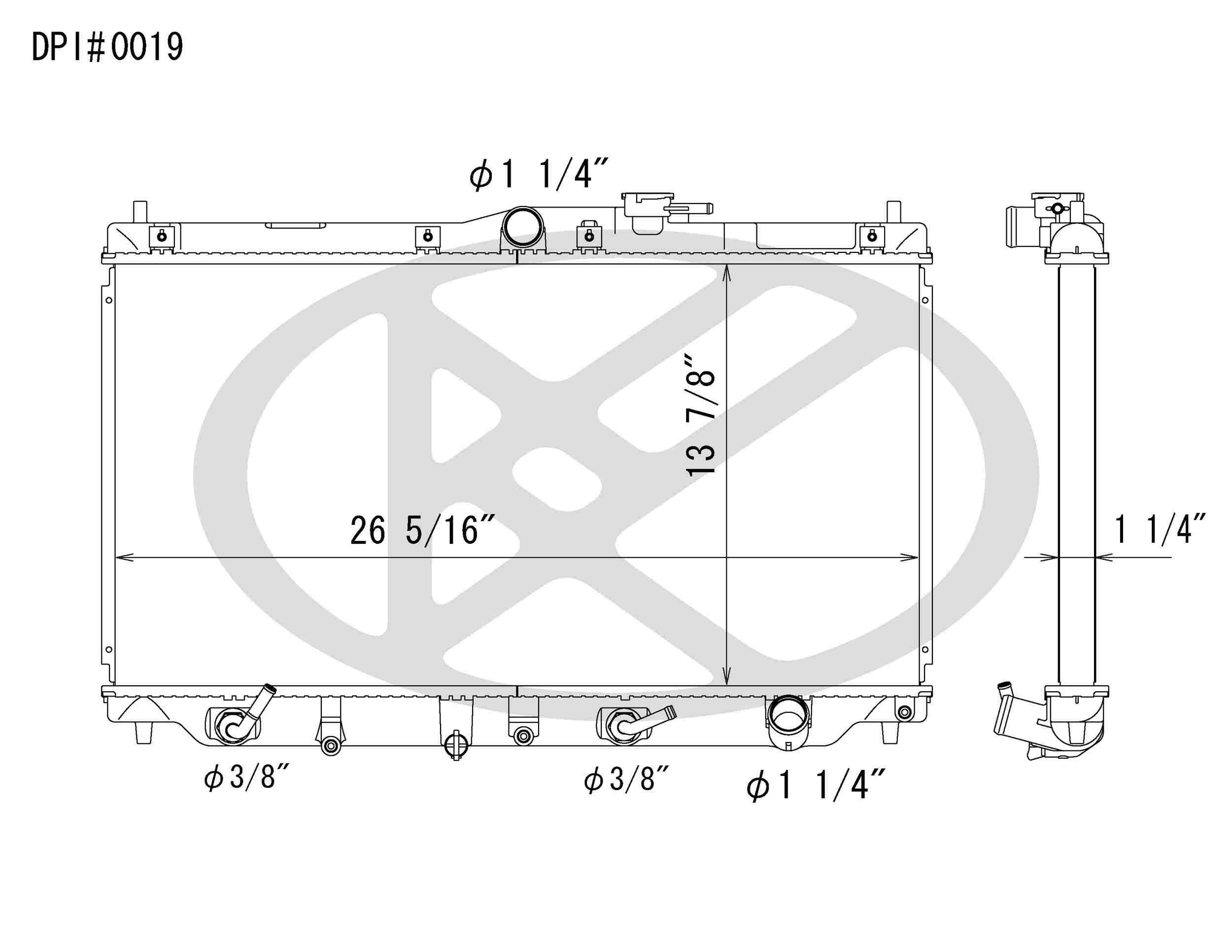 Koyorad OEM Replacement Radiator Honda Accord 2.2L I4 AT 90-93