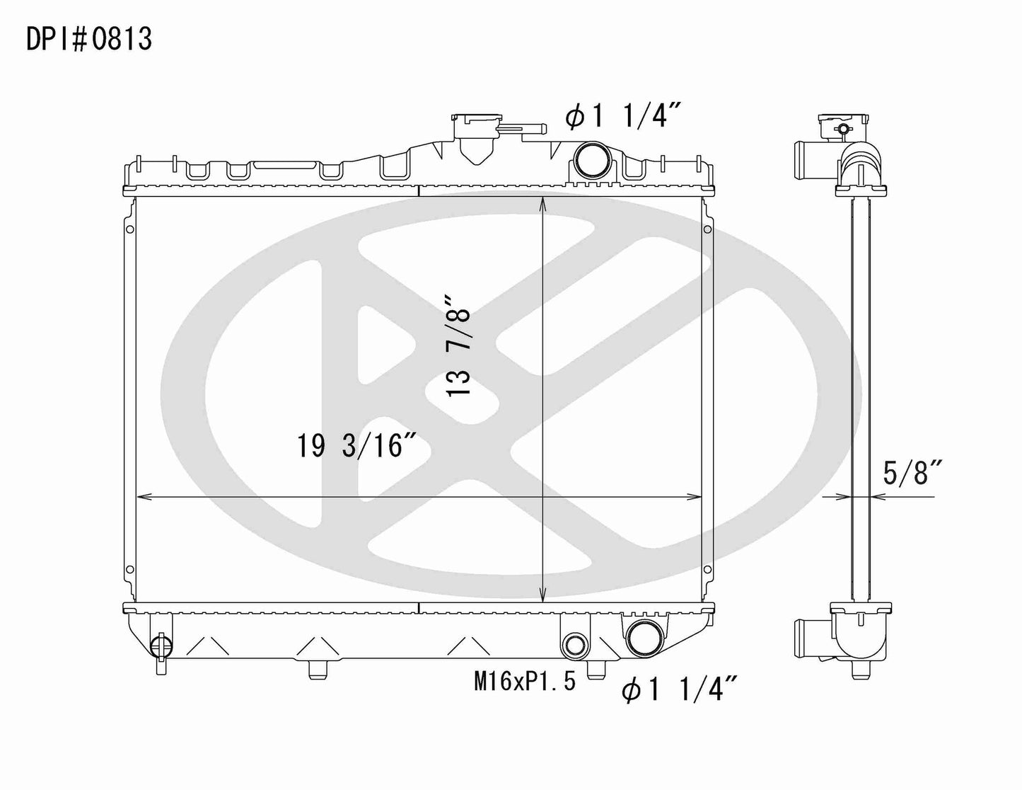 Koyorad OEM Replacement Radiator Toyota Tercel 1.5L I4 AT 83-86
