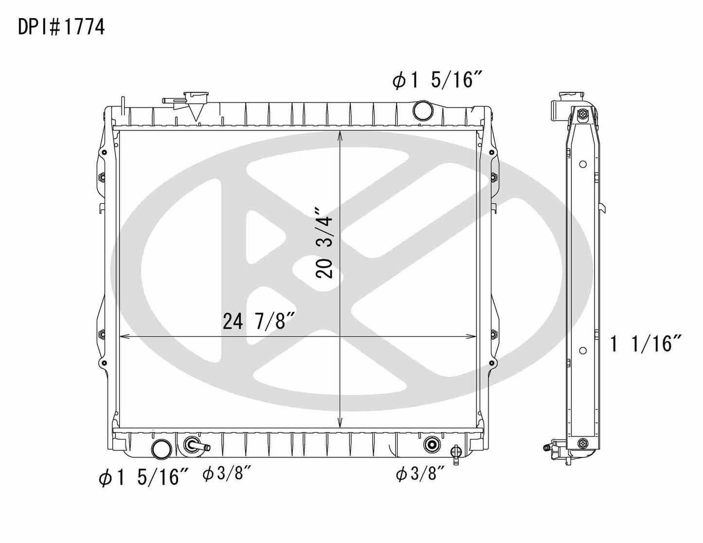 Koyorad OEM Replacement Radiator Toyota Tacoma 2.7L I4 AT 95-00
