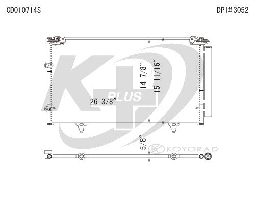 Koyorad A/C Condenser CD010714S