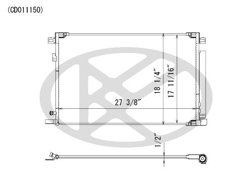 Koyorad A/C Condenser CD011150