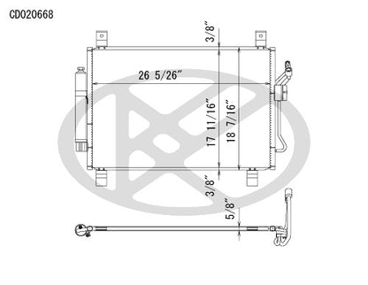 Koyorad A/C Condenser CD020668
