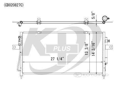 Koyorad A/C Condenser CD020827S