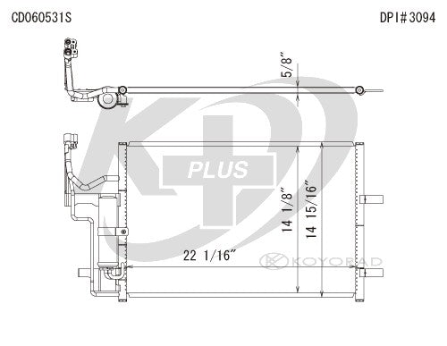 Koyorad A/C Condenser CD060531S