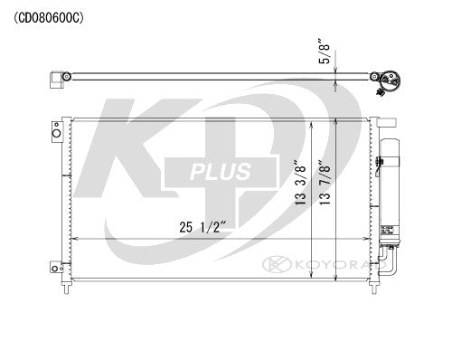 Koyorad A/C Condenser CD080600