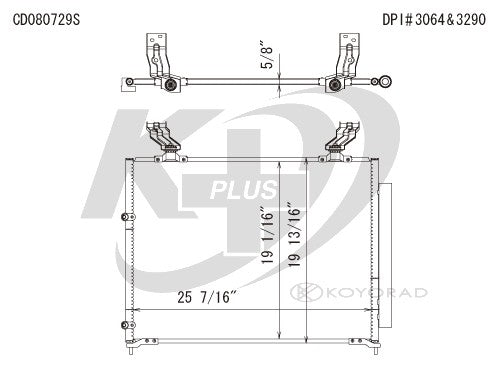 Koyorad A/C Condenser CD080729S