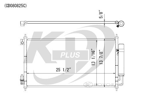 Koyorad A/C Condenser CD080825S