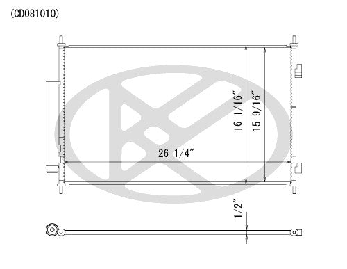 Koyorad A/C Condenser CD081010