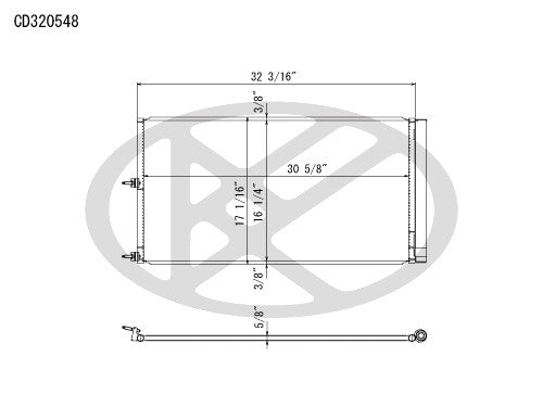 Koyorad A/C Condenser CD320548