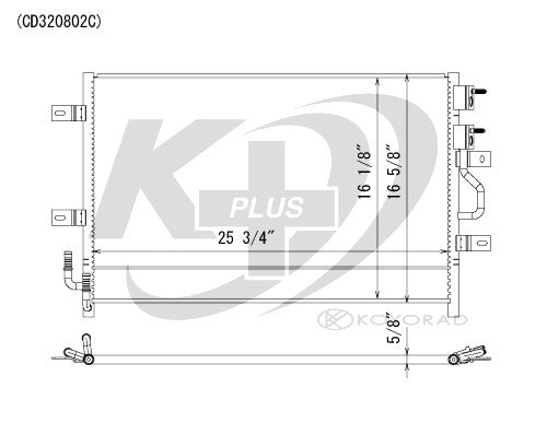 Koyorad A/C Condenser CD320802S