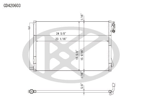 Koyorad A/C Condenser CD420603