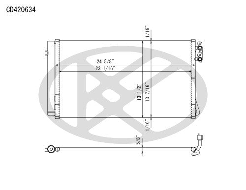Koyorad A/C Condenser CD420634