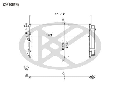 Koyorad A/C Condenser CD810558