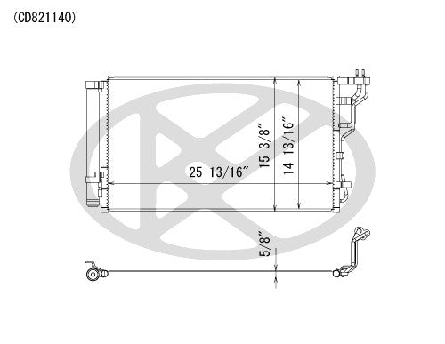 Koyorad A/C Condenser CD821140