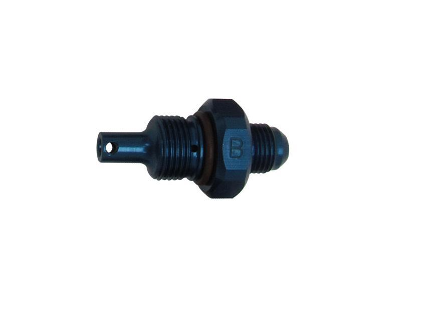 KRC Power Steering Alum Flow Valve -6an Male ID - B Valves Power Steering Flow Valves main image