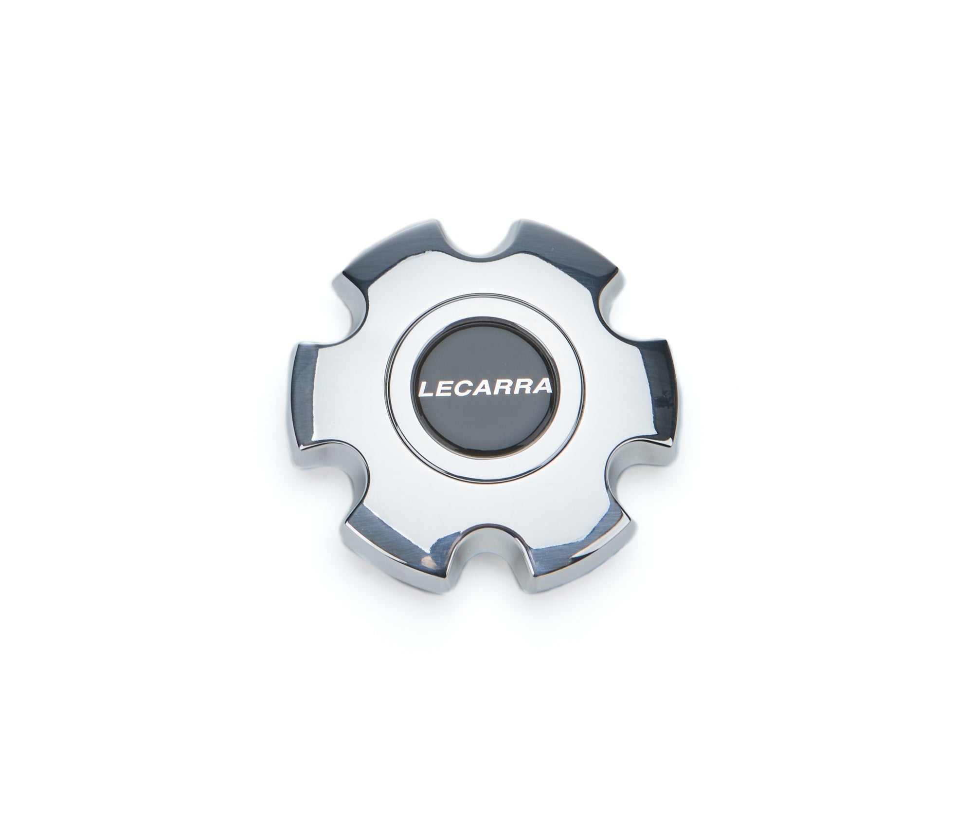 Lecarra Steering Wheels Billet Horn Button Polished Lecarra Logo Steering Wheels and Components Horn Buttons main image