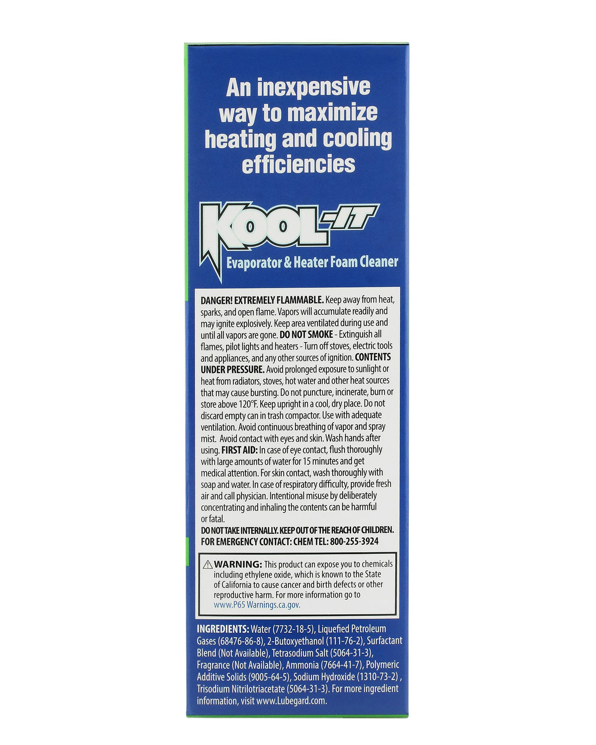 Lubegard KOOL-IT Evaporator & Heater Foam Cleaner - 6 oz. 96030