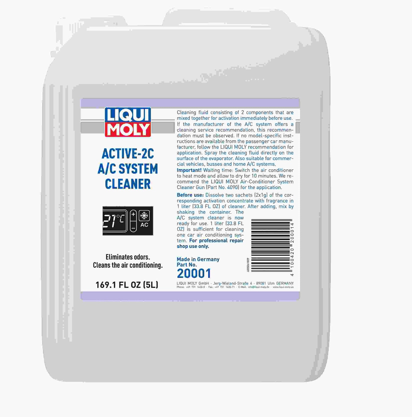 LIQUI MOLY 5L Active-2P AC System Cleaner 20001