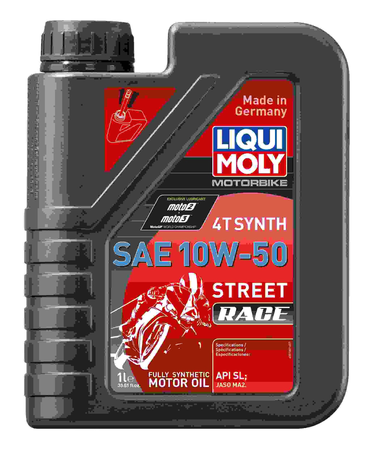 LIQUI MOLY 1L Motorbike 4T Synth SAE 10W50 Street Race 20066