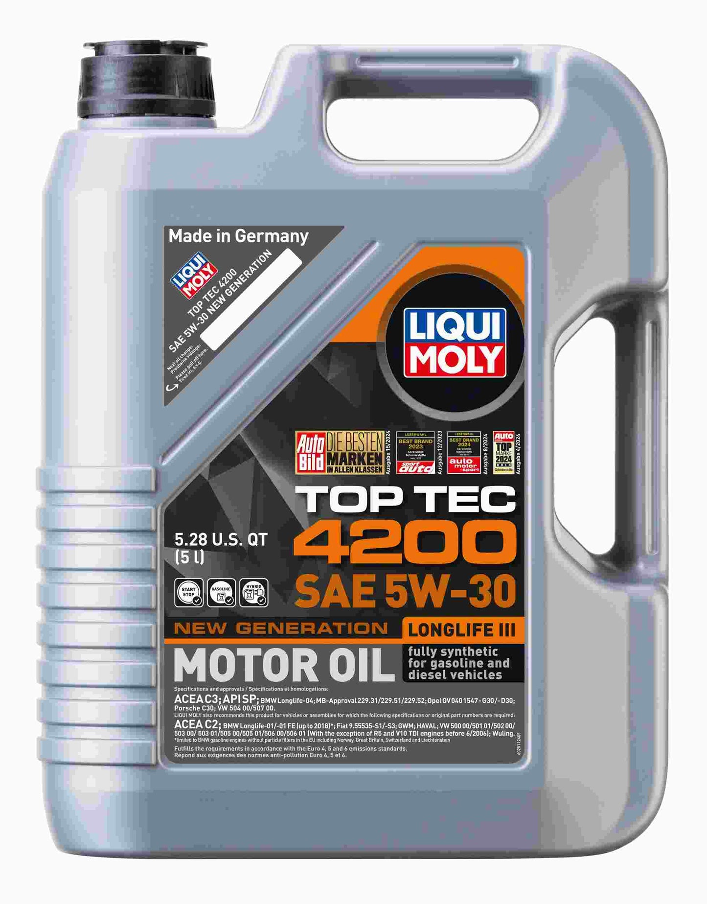 LiquiMoly Liqui Moly 5W30 Full Synthetic TopTec 4200 Engine Oil 5 Liters