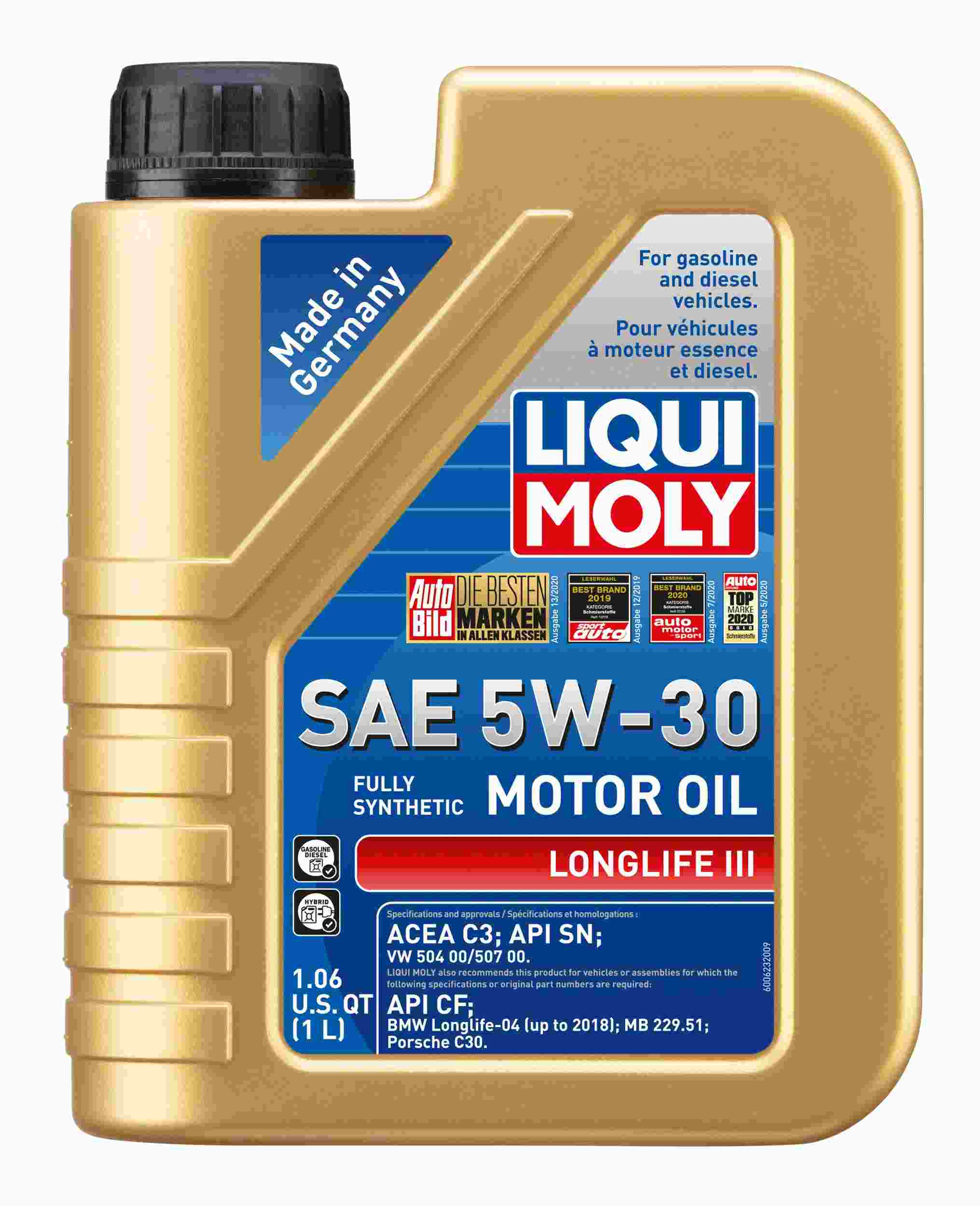 LIQUI MOLY 1L Longlife III Motor Oil 5W30 20220