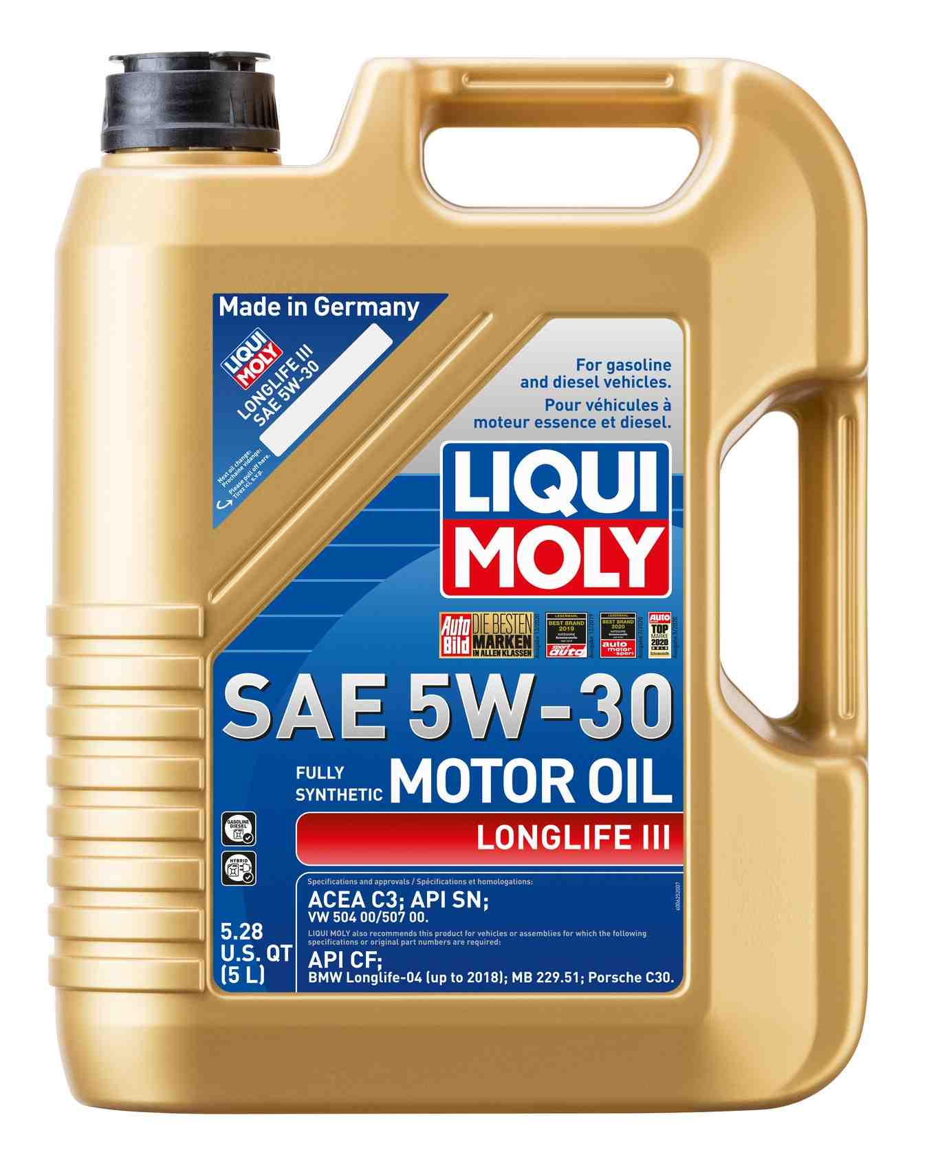 LIQUI MOLY 5L Longlife III Motor Oil 5W-30 20222