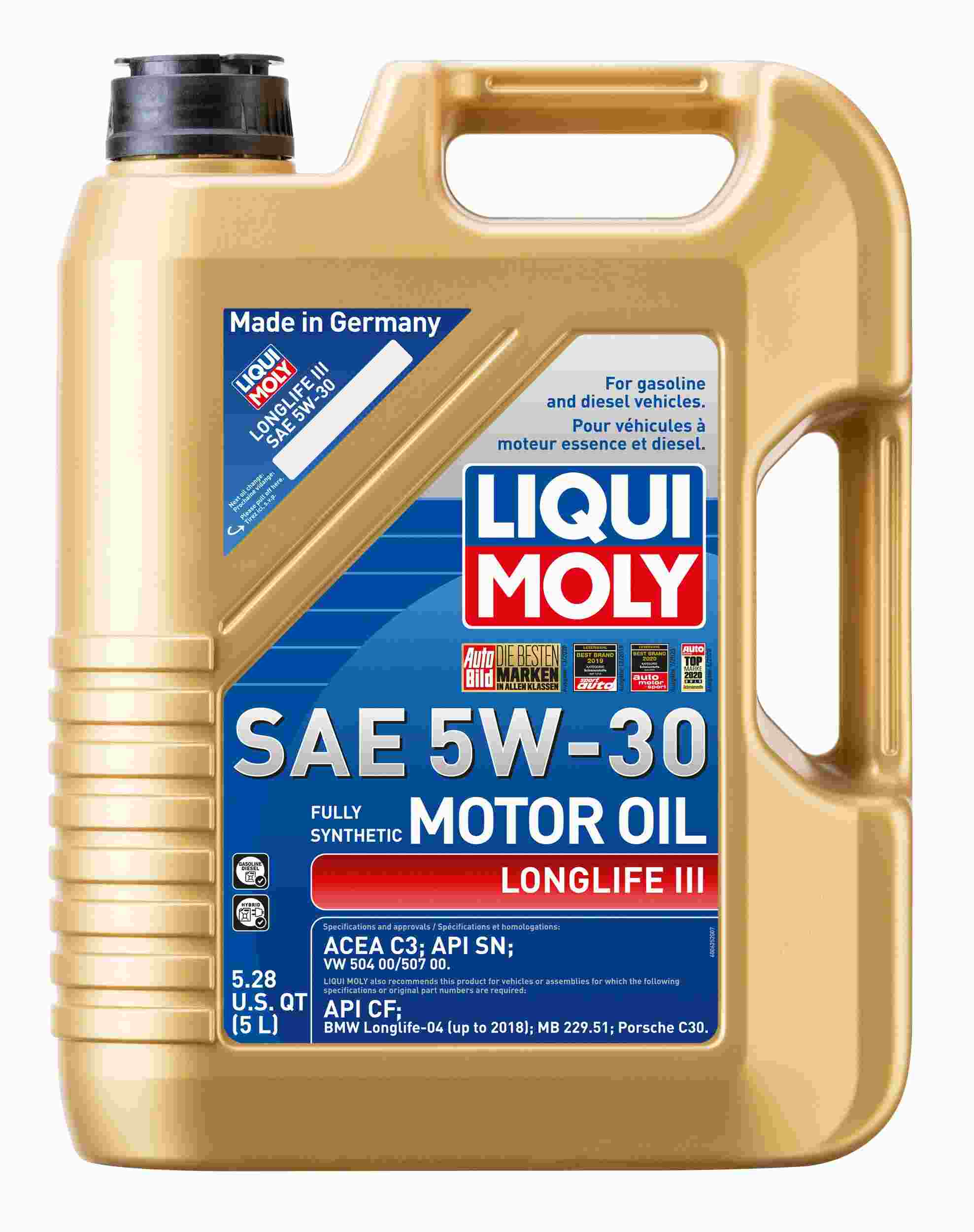 LIQUI MOLY 5L Longlife III Motor Oil 5W-30 20222