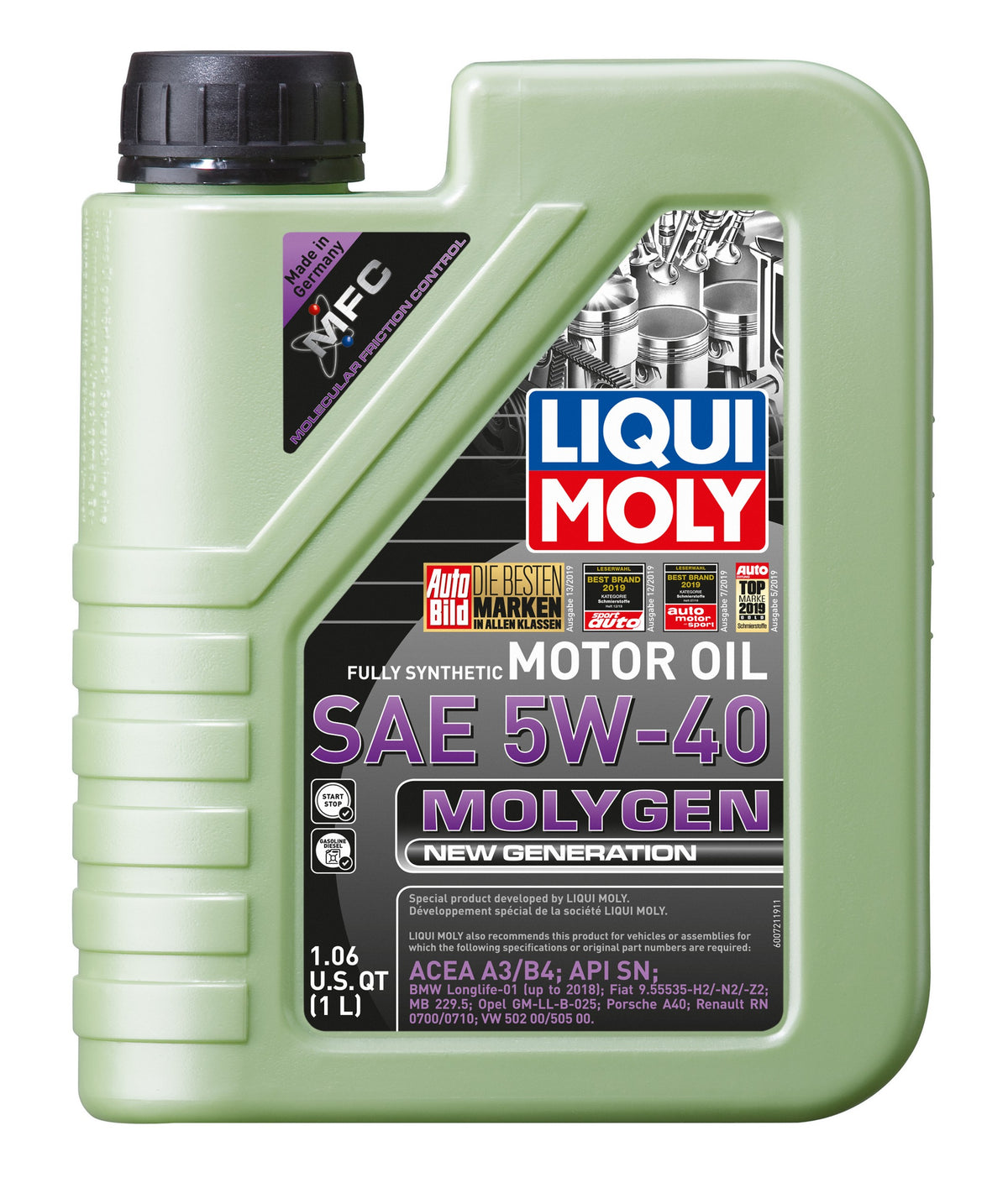 LIQUI MOLY 1L Molygen New Generation Motor Oil 5W40 20230