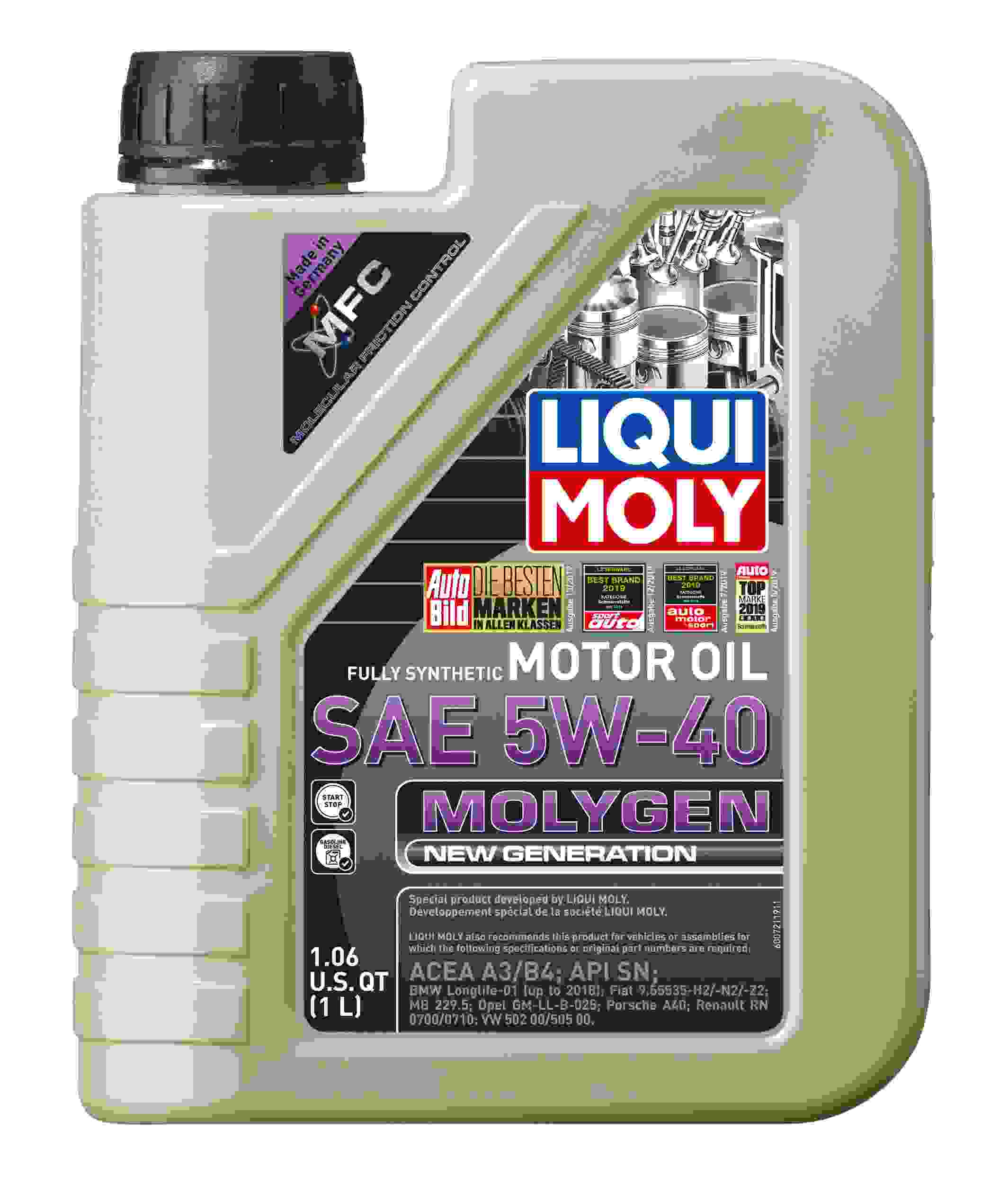 LIQUI MOLY 1L Molygen New Generation Motor Oil 5W40 20230