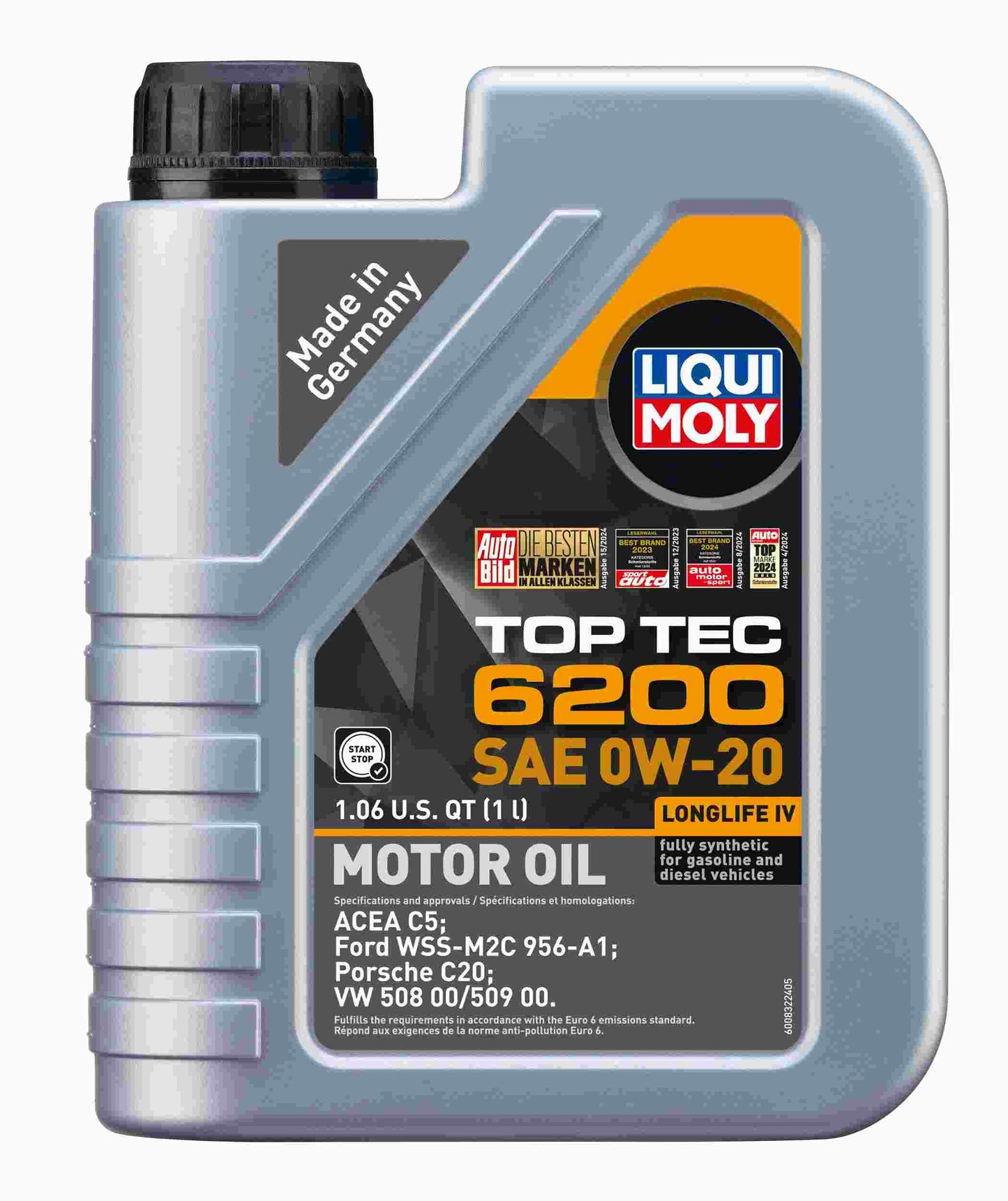 LIQUI MOLY 1L Top Tec 6200 Motor Oil 0W-20 20236