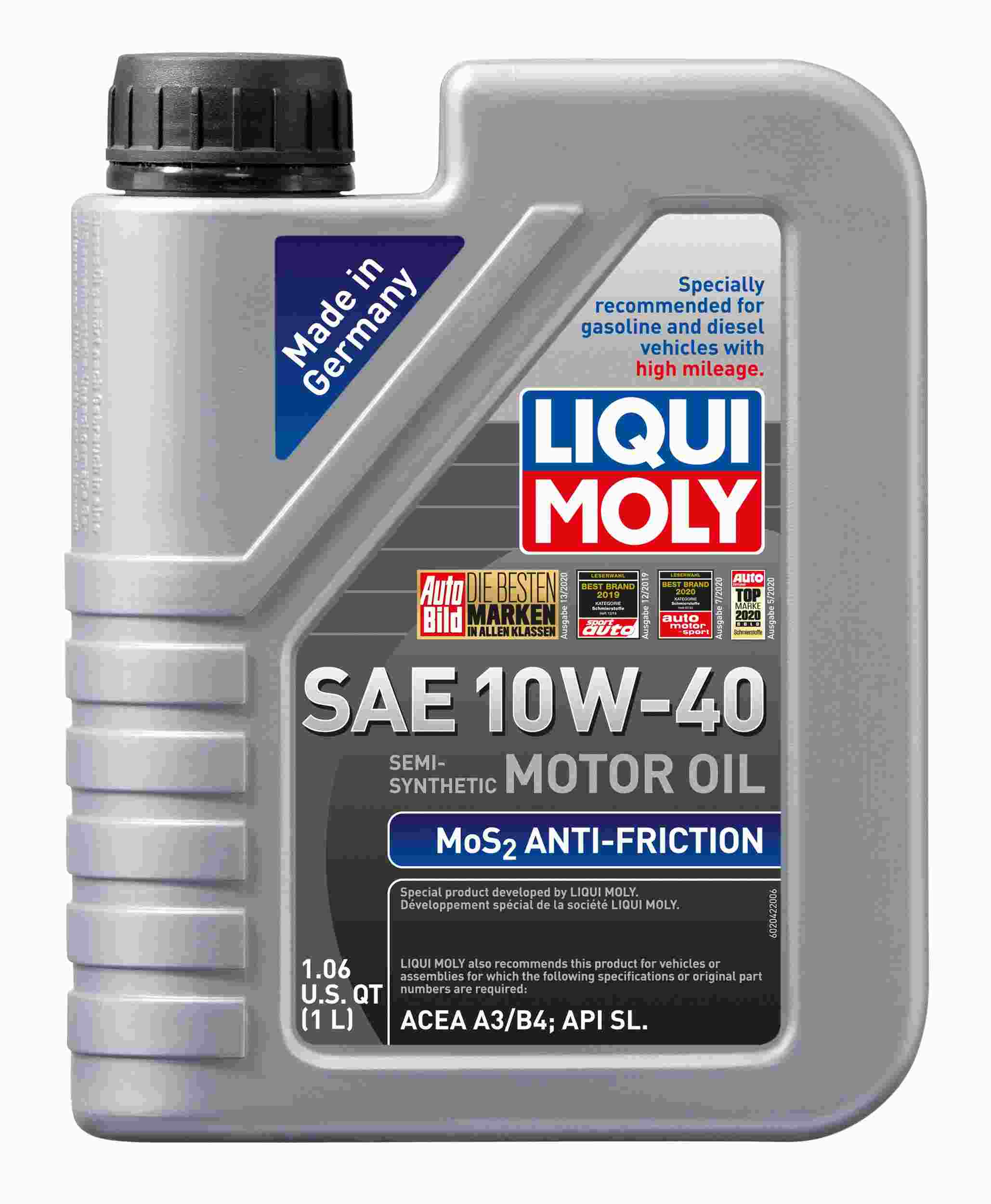 LIQUI MOLY 1L MoS2 Anti-Friction Motor Oil 10W40 2042