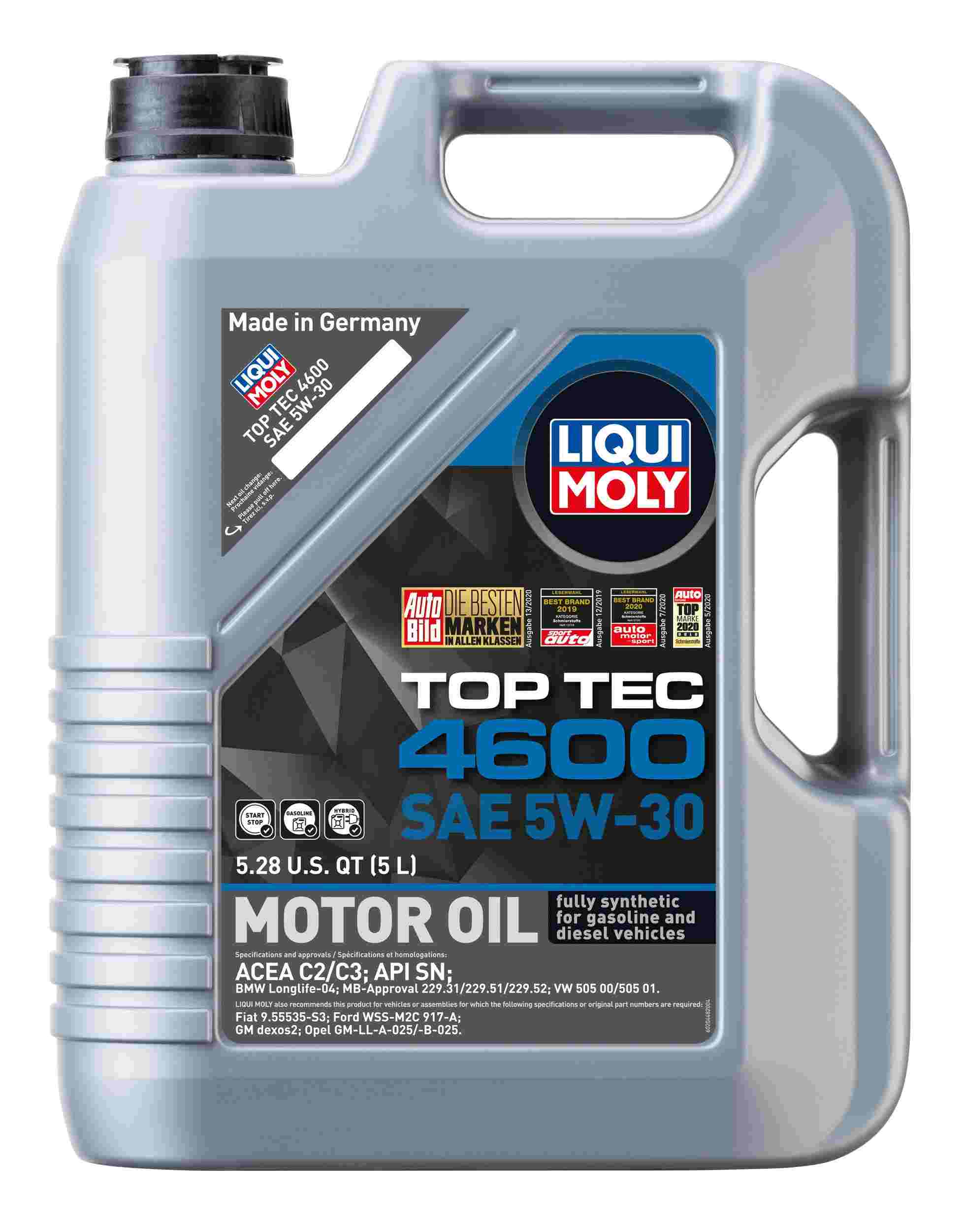 LIQUI MOLY 5L Top Tec 4600 Motor Oil 5W-30 20448