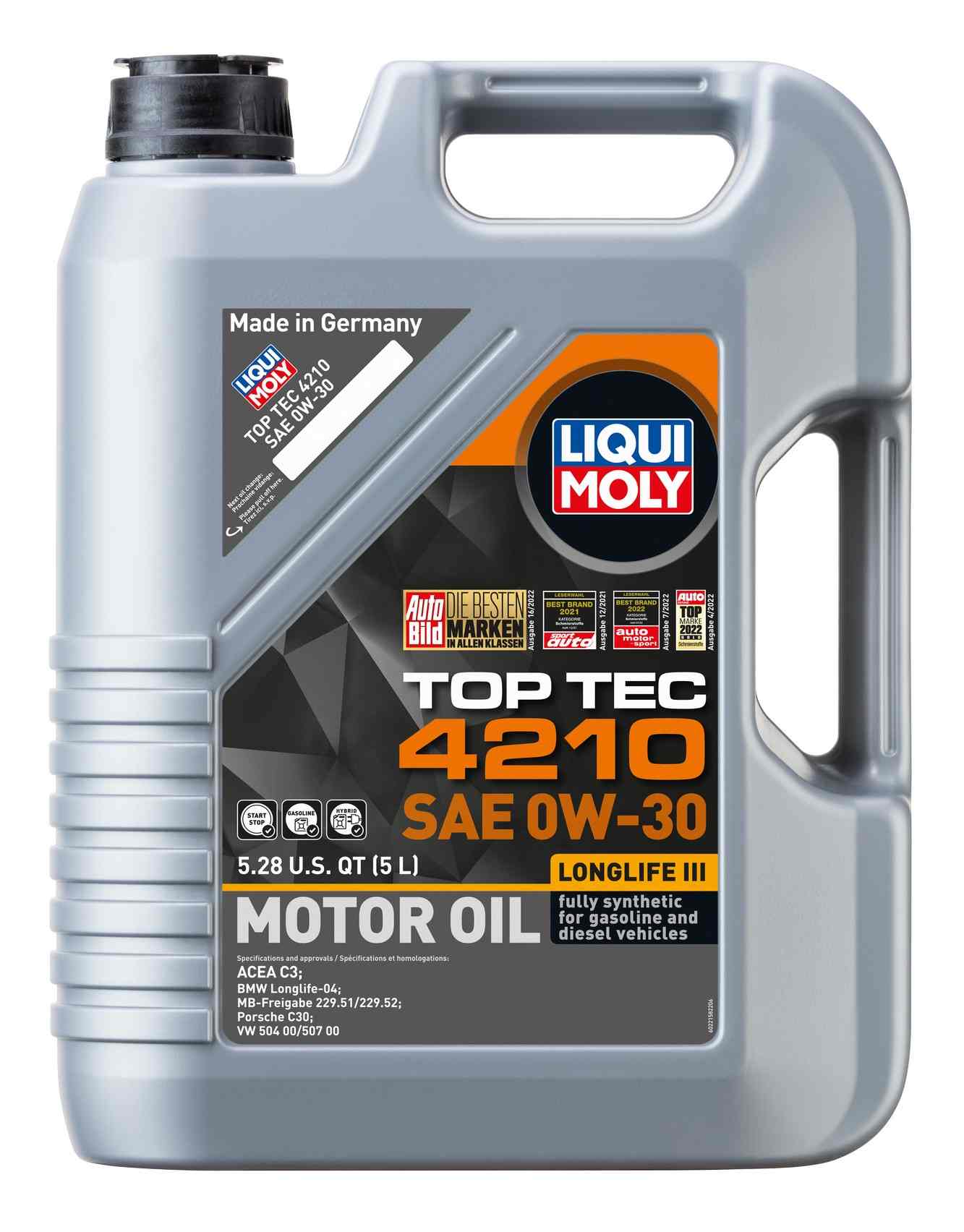 LIQUI MOLY 5L Top Tec 4210 Motor Oil 0W-30 22158