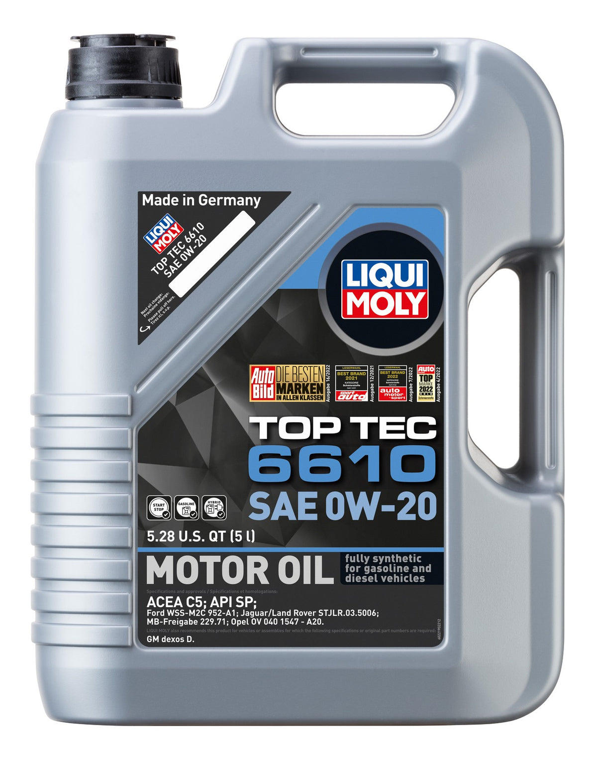 LIQUI MOLY 5L Top Tec 6610 Motor Oil SAE 0W20 22190