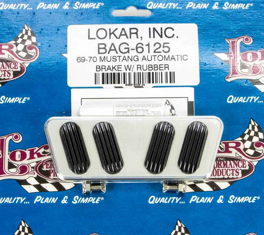 Lokar 69-70 Mustang Brake Pedal w/Rubber Pedals and Pedal Pads Pedal Pads and Components main image