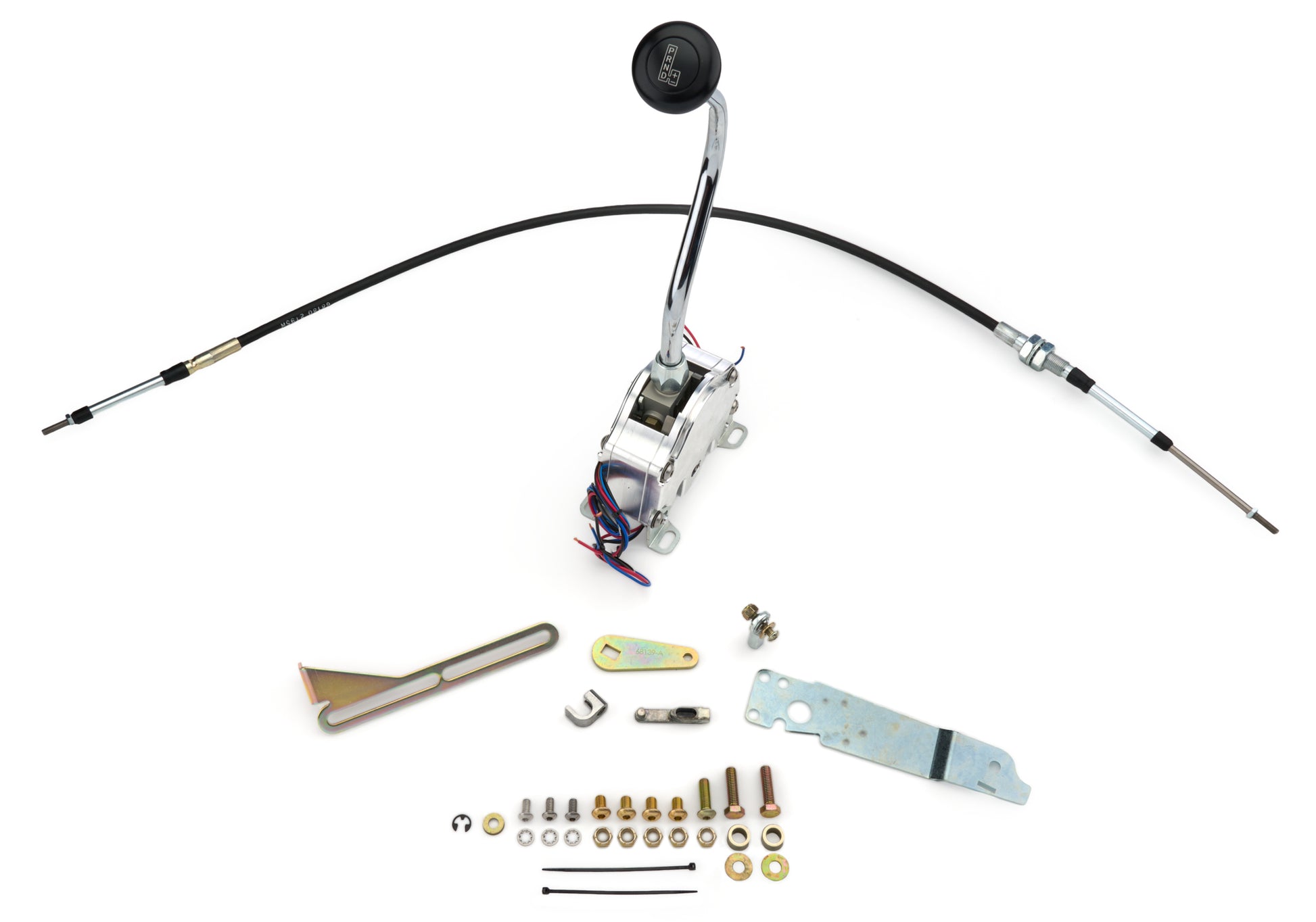 LOKAR ES Shifter GM 4L60E Chro me 16in Mush Black Knob Drivetrain Shifters and Components main image