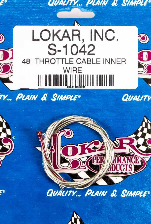 LOKAR Repl Inner throttle Cable 48in Air and Fuel Throttle Cables, Linkages, Brackets and Components main image