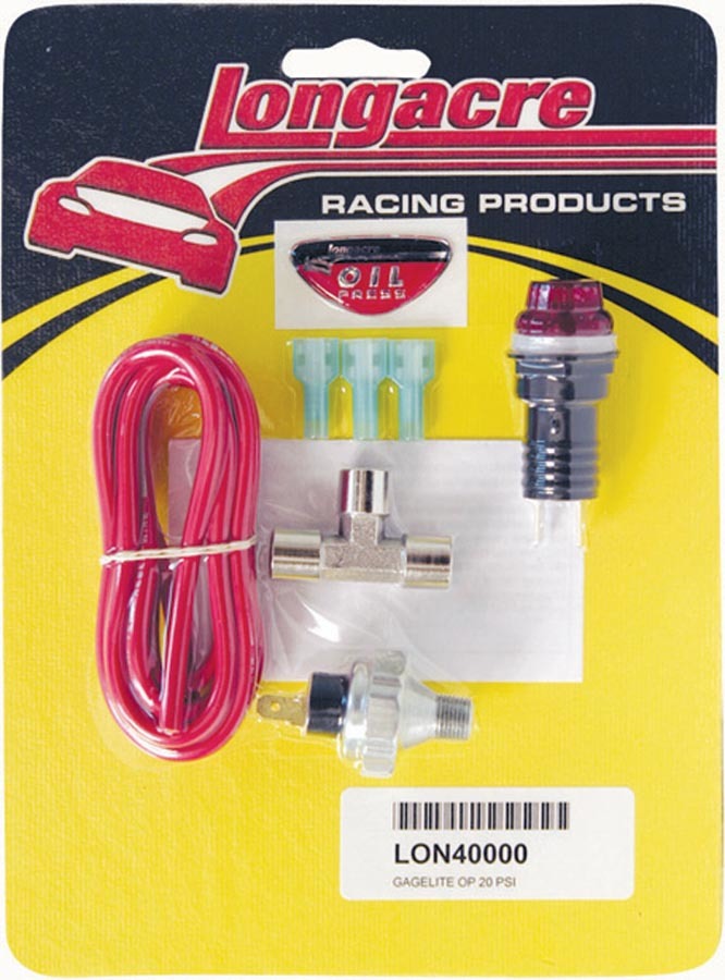 Longacre Gagelite Kit O/P 1/8in. NPT 20psi Gauge Components Shift/Warning Lights and Components main image