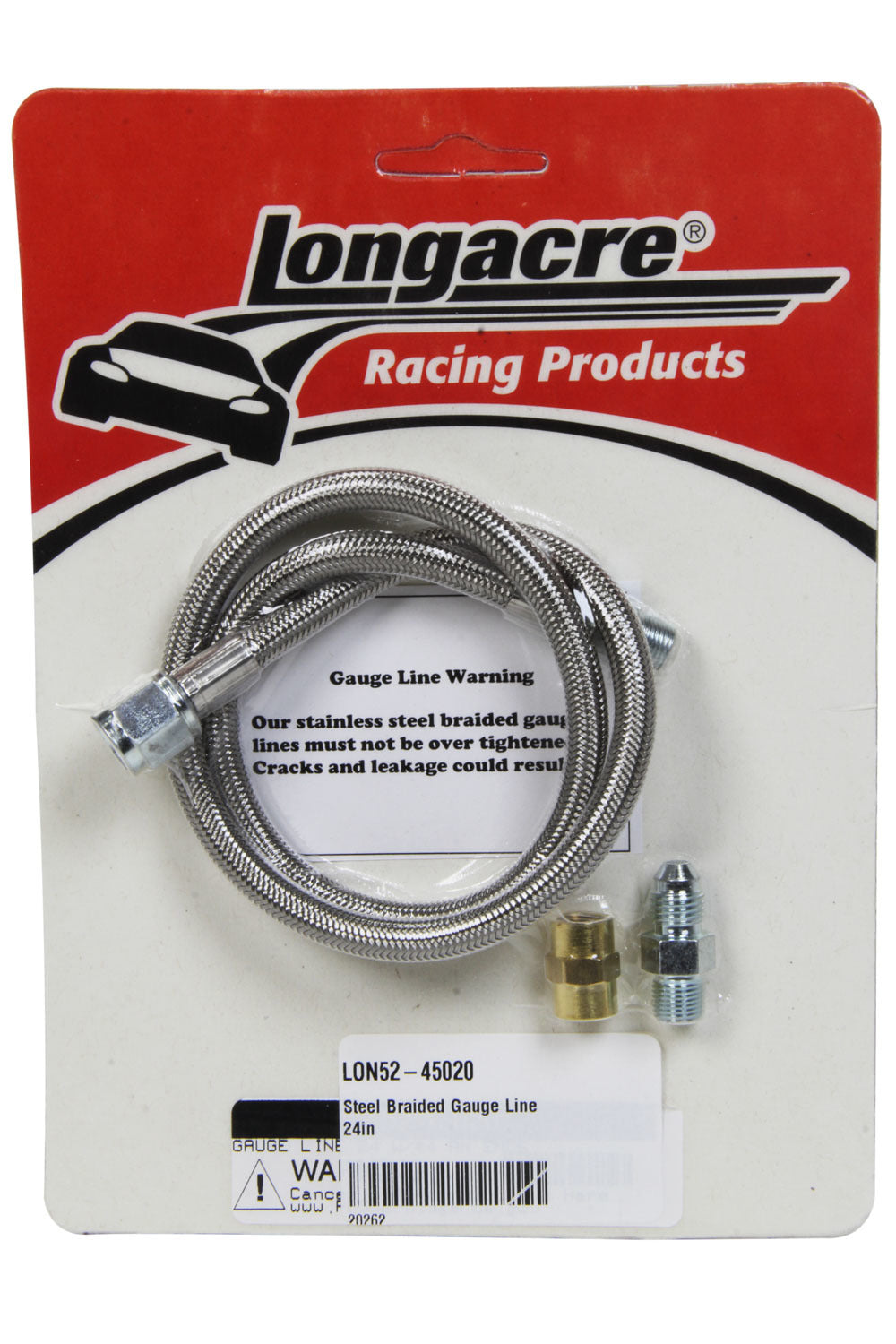 Longacre Steel Braided Gauge Line 24in Hose, Line and Tubing Gauge Line Kits main image