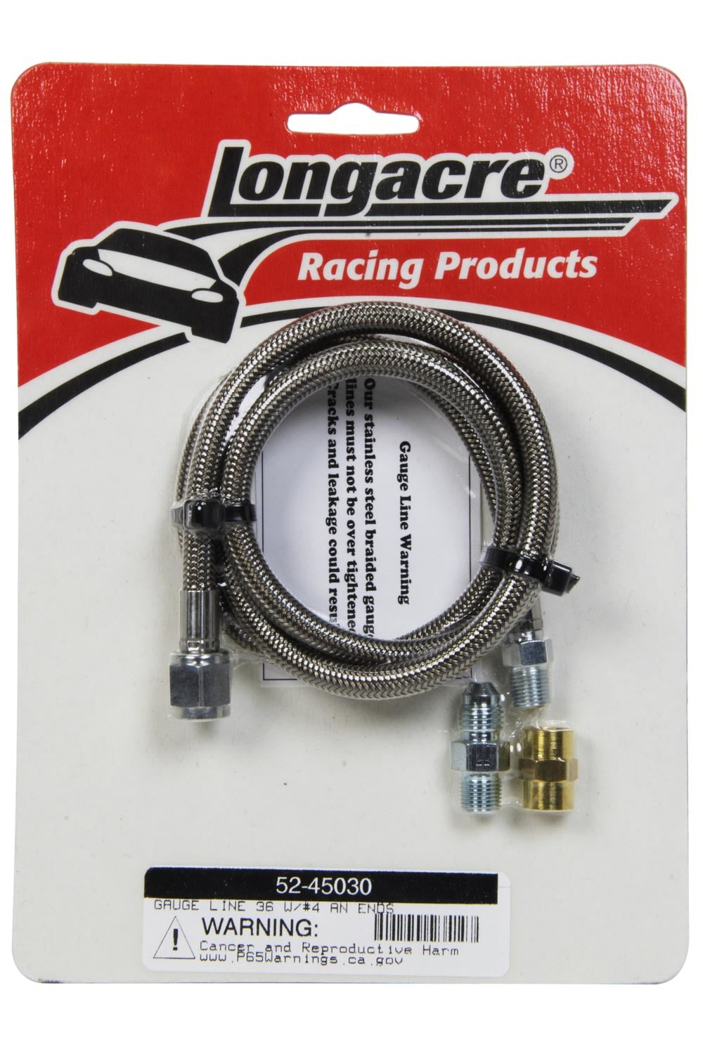 Longacre Steel Braided Gauge Line 36in Hose, Line and Tubing Gauge Line Kits main image