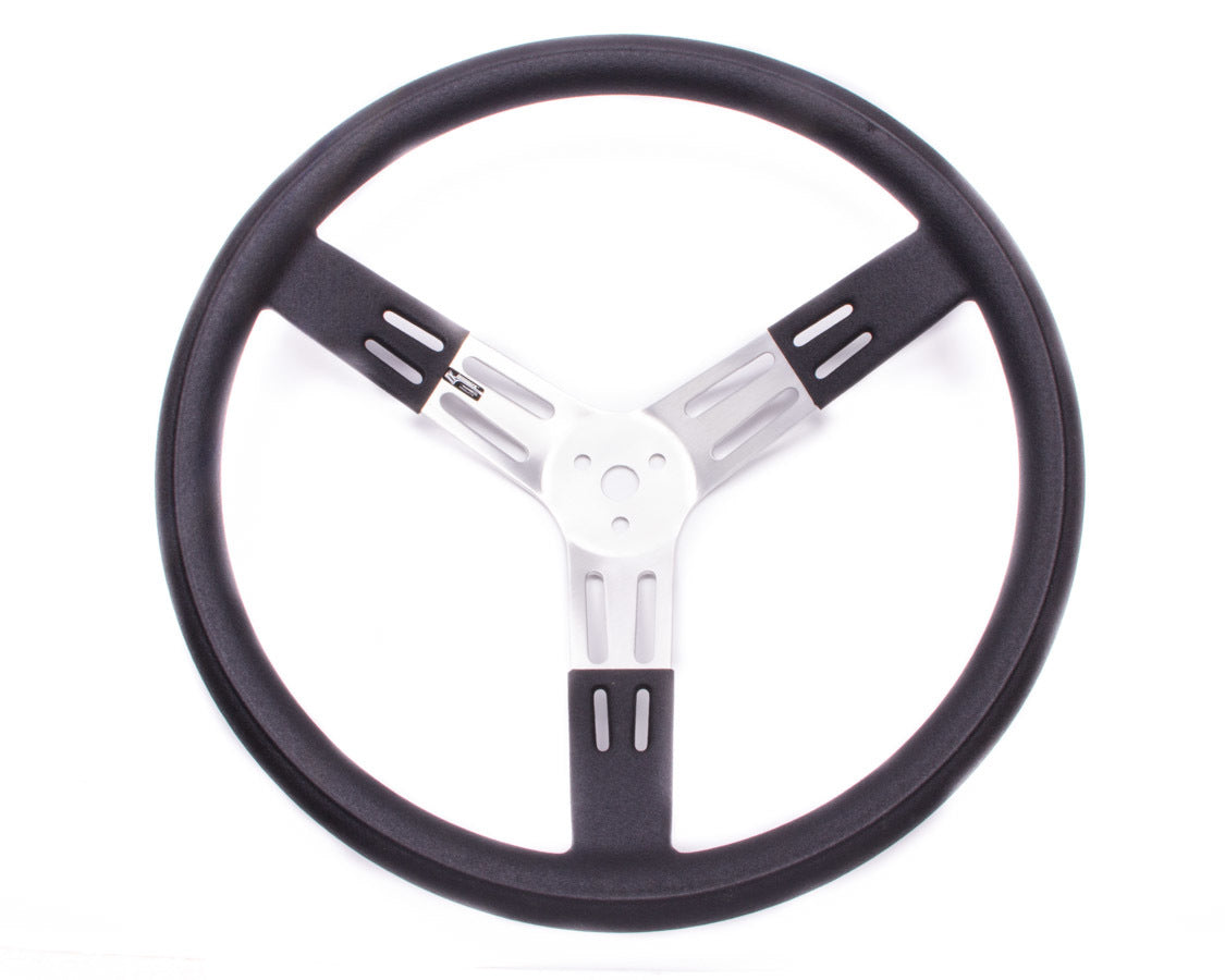 Longacre 17in. Steering Wheel Black Alum. Smooth Grip Steering Wheels and Components Steering Wheels and Components main image