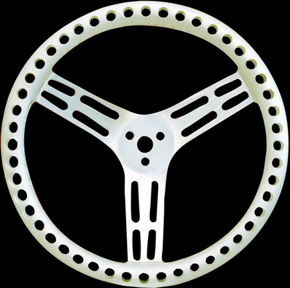 Longacre Steering Wheel 14in Dished Drilled Natural Steering Wheels and Components Steering Wheels and Components main image