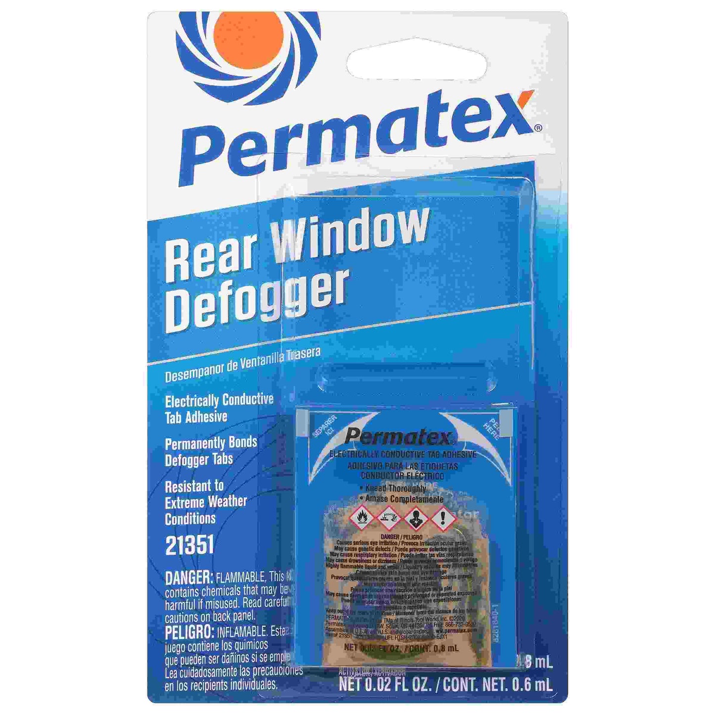 Permatex Rear Window Defogger Tab Adhesive,  2 part  kit, carded, Each