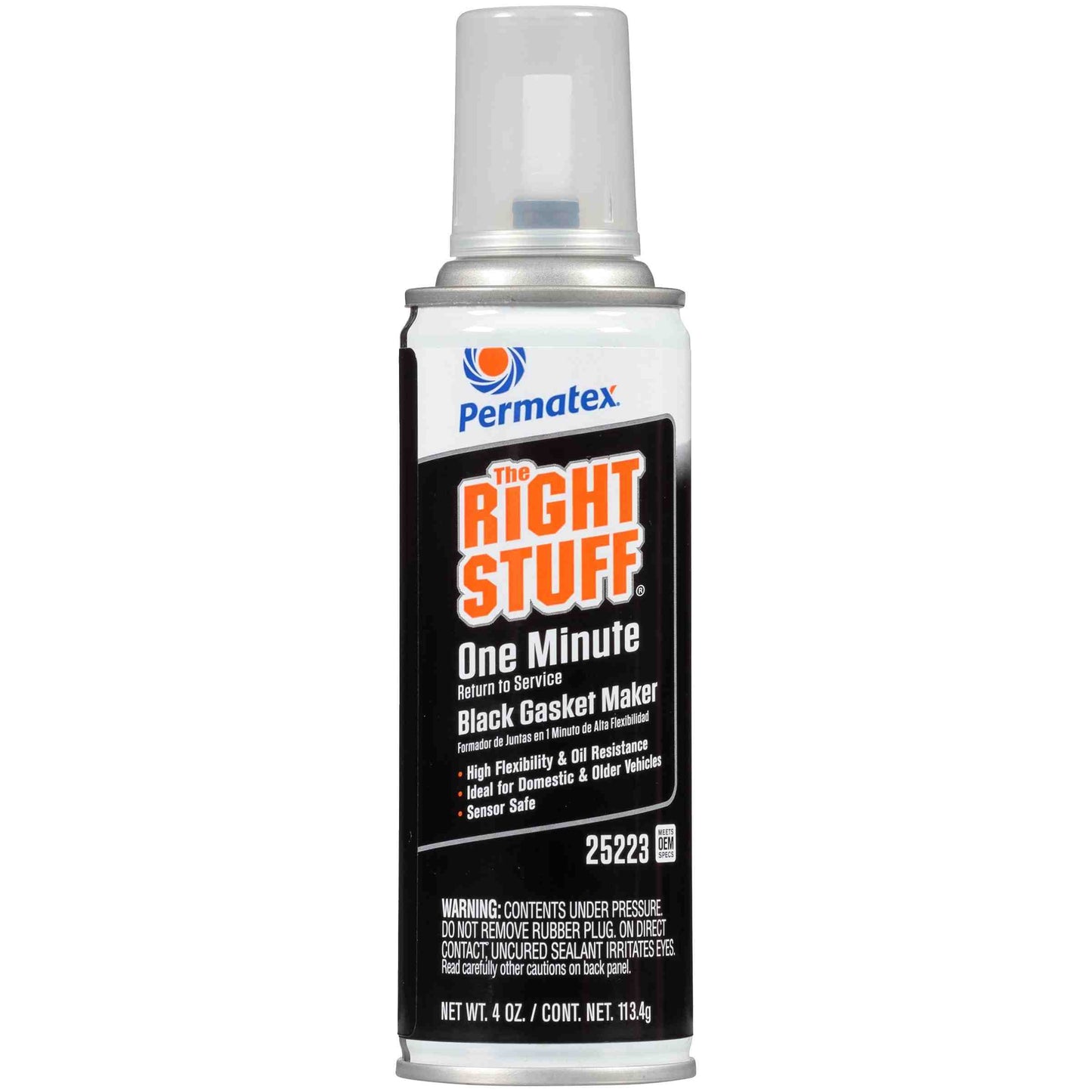 Permatex THE RIGHT STUFF Instant Rubber Gasket Maker, 4 oz net wt pres