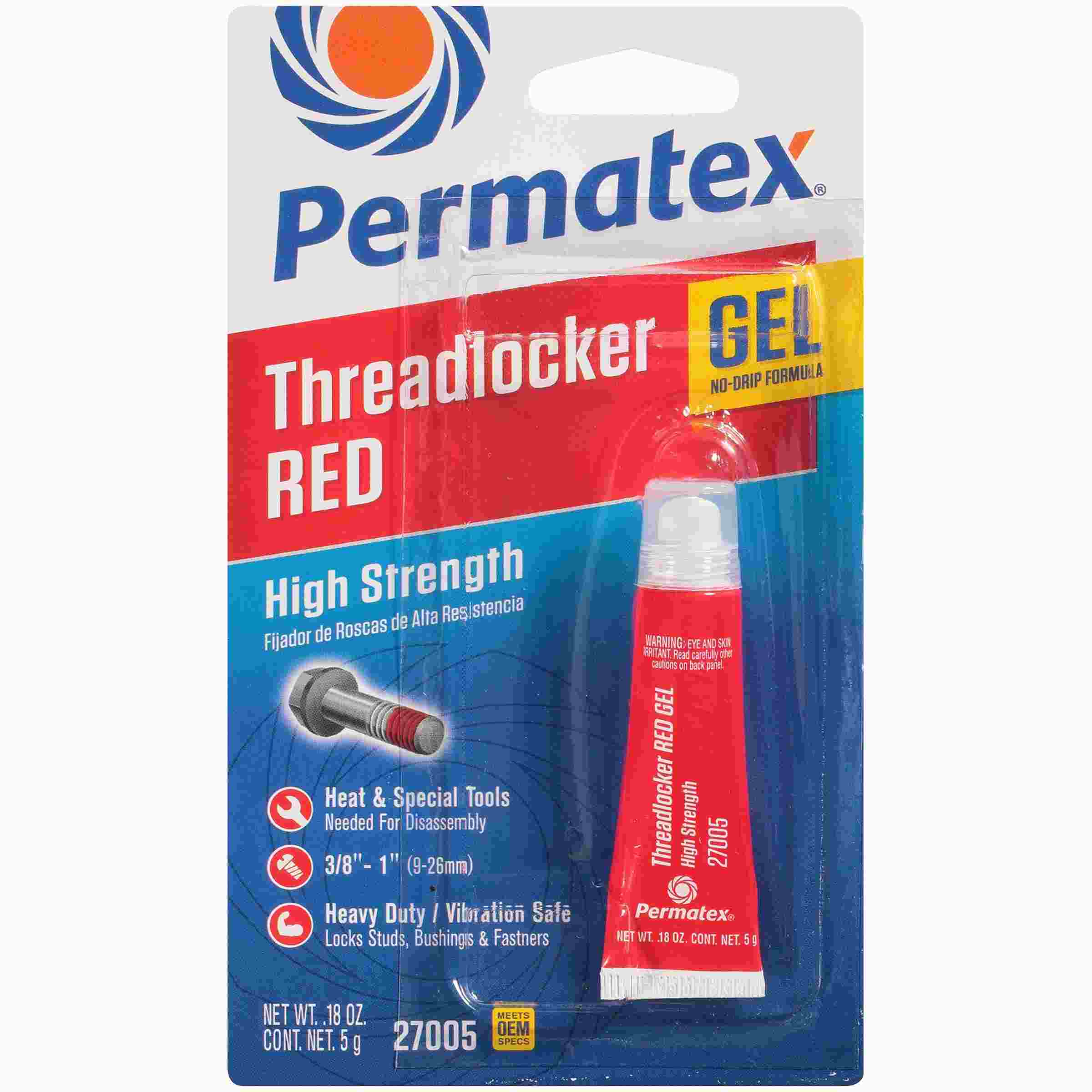 Permatex High Strength Threadlocker RED Gel