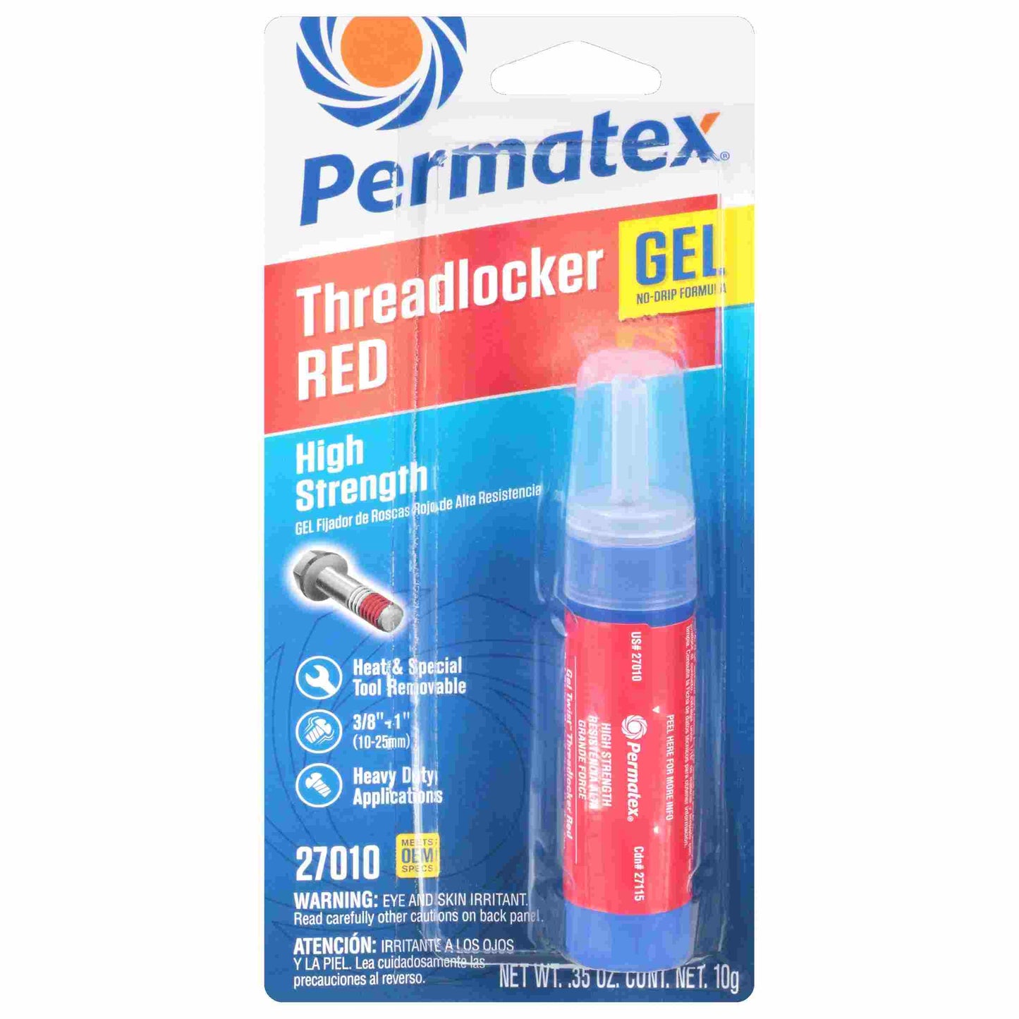 Permatex High Strength Threadlocker Red Gel -   In The GEL TWIST