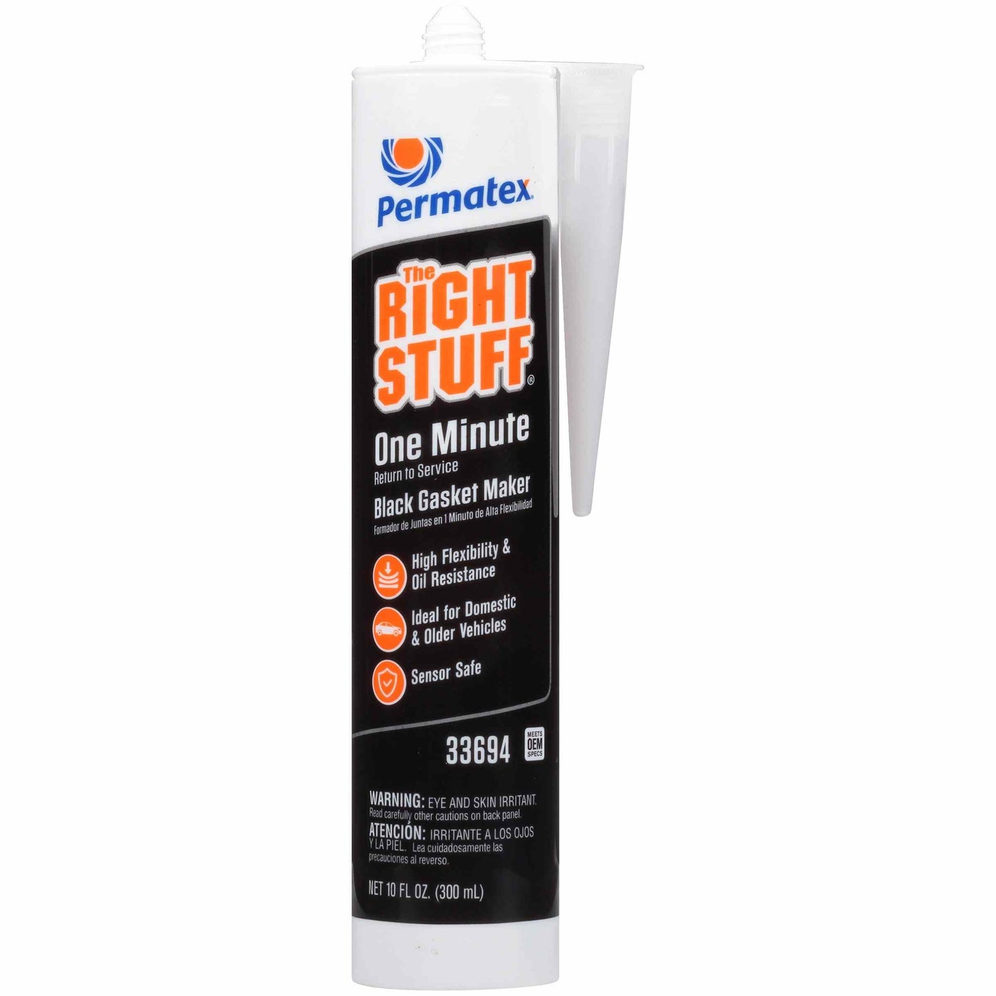 Permatex THE RIGHT STUFF Instant Rubber Gasket Maker, 10 oz cartridge
