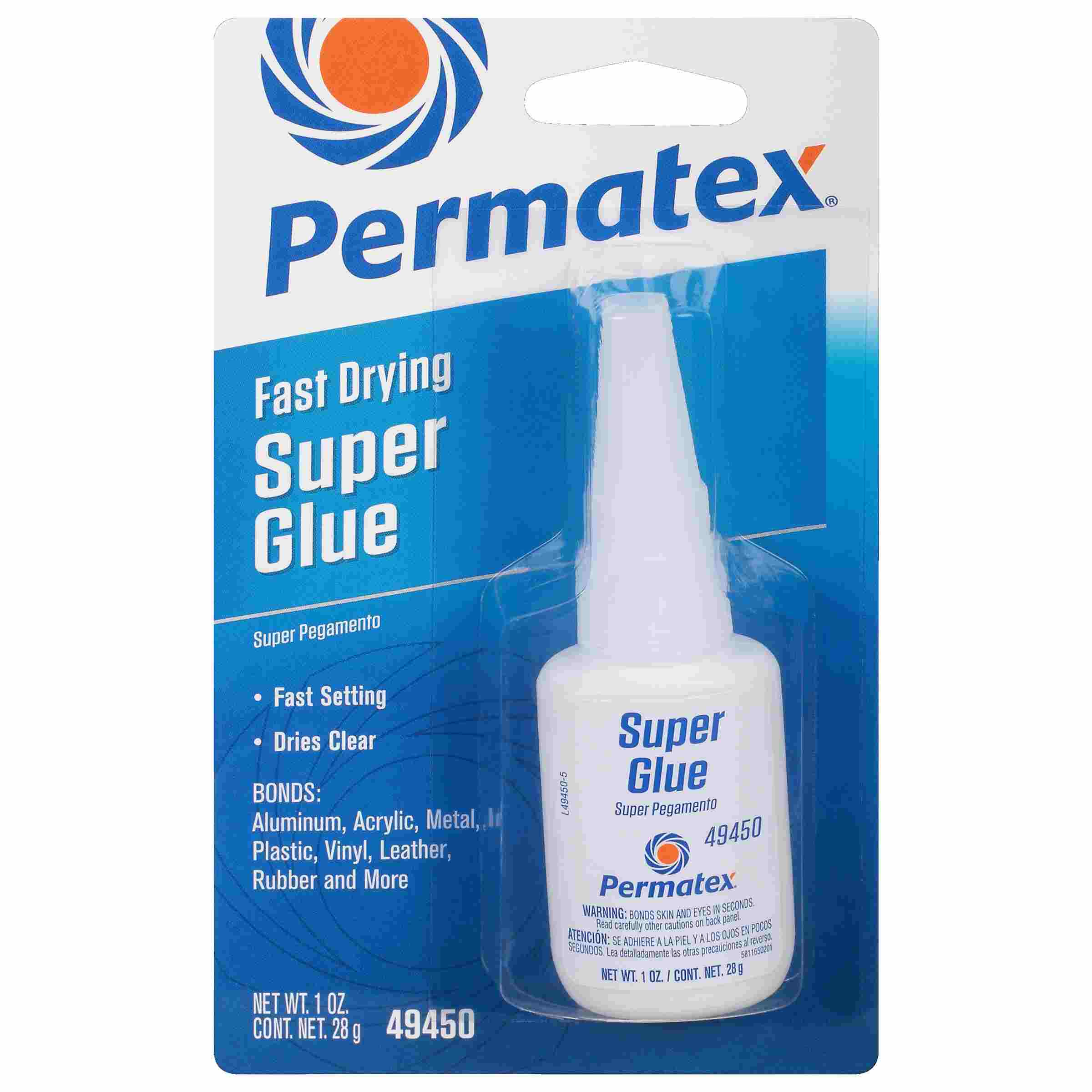 Permatex Super Glue, 1 oz bottle, carded, Each