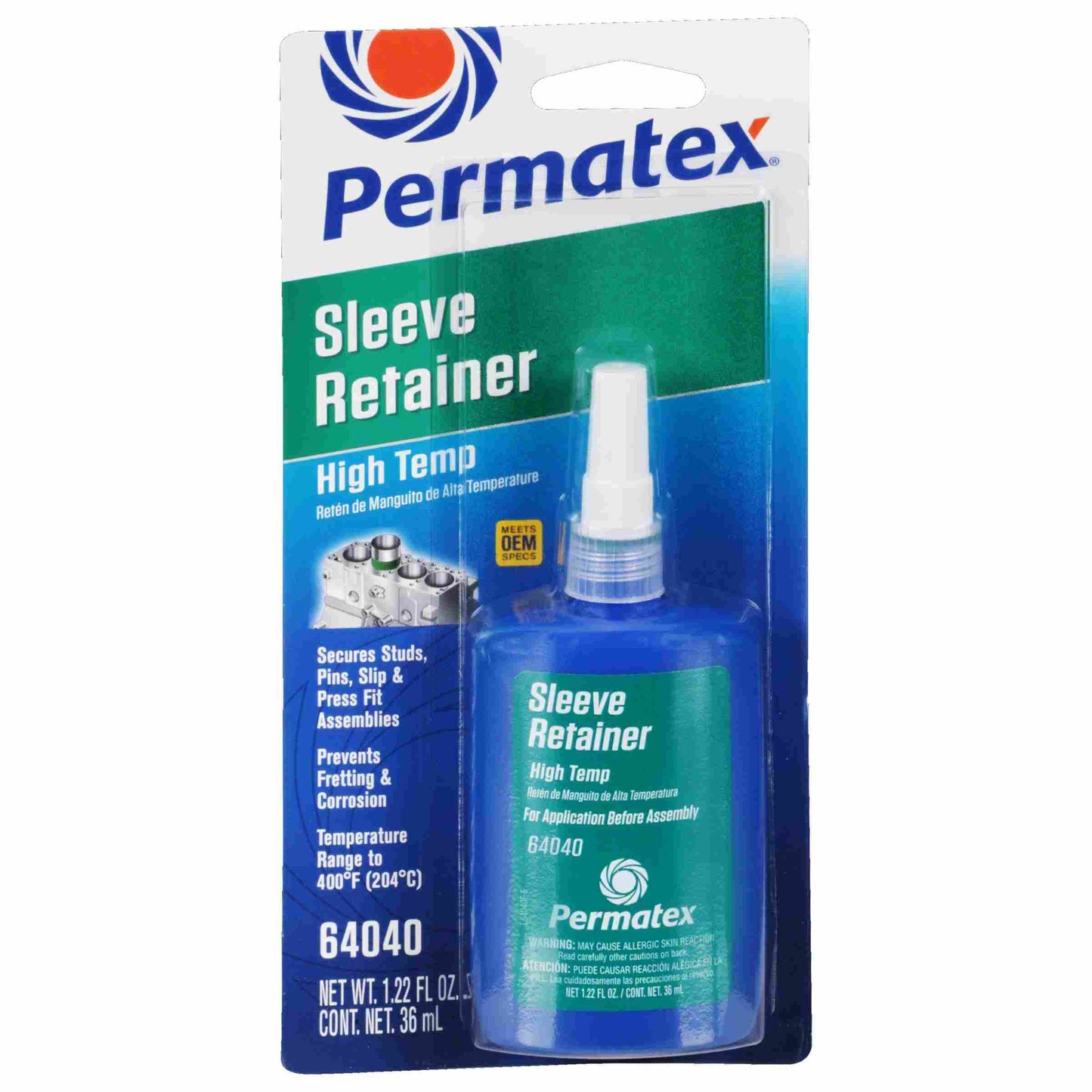 Permatex High Strength Sleeve Retainer  , 36 mL bottle, carded, Each